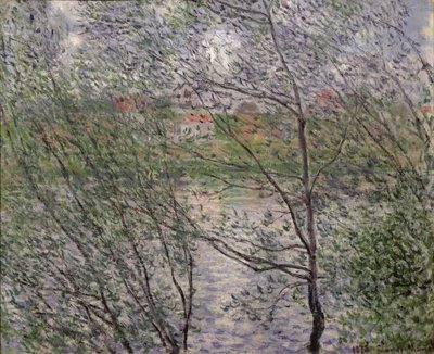 The Banks of the Seine or, Spring through the Trees by Claude Monet